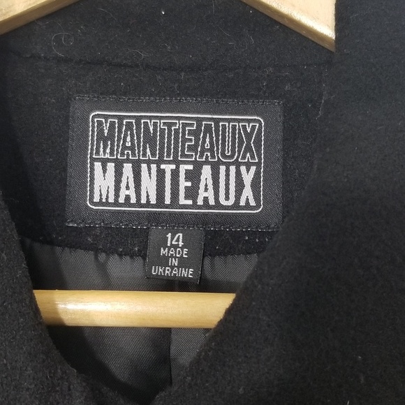 Manteaux Manteaux | Black Wool Car Coat Size 14 - Picture 2 of 7